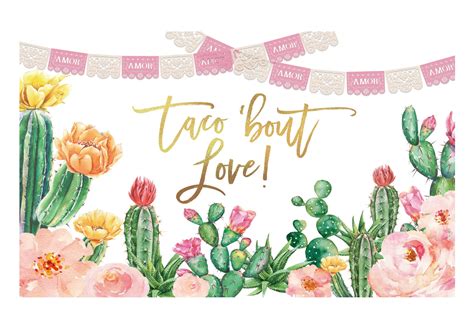 Funnytree 82 X 59 Taco Bout Love Backdrop Amor C Walmart