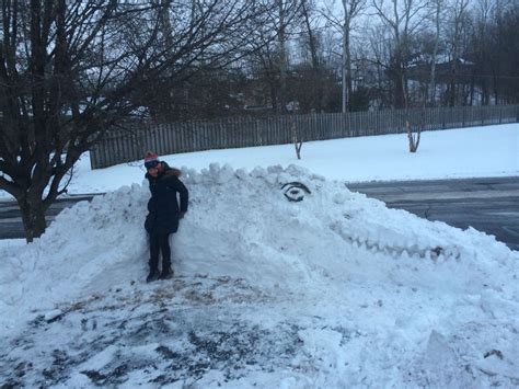 Snow Sculpture How R Doing Lady Alligator Columbus Indiana Snow