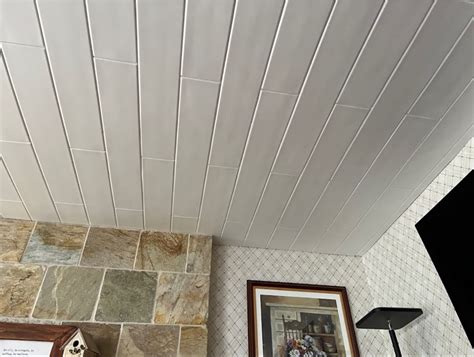 White Styrofoam Ceiling Planks To Cover Popcorn Ceiling Or Solid Flat