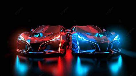 Luzes Coloridas De Carros Legais Fundo Legal Brilho Carro Imagem De