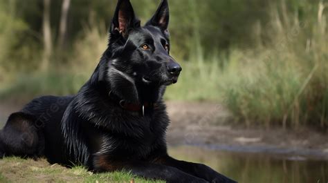 Anjing Gembala Jerman Hitam Gambar Gembala Jerman Hitam Latar Belakang