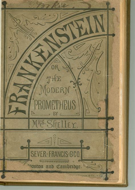 Frankenstein By Mary Shelley Book Cover Motecraft