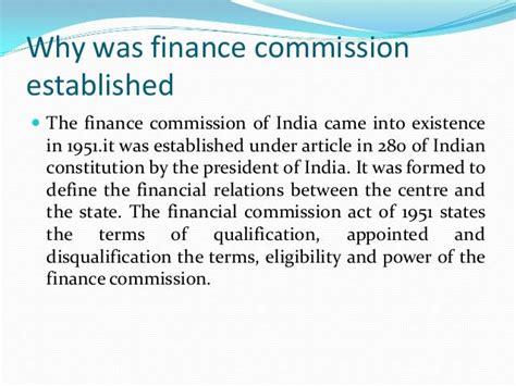 finance commission
