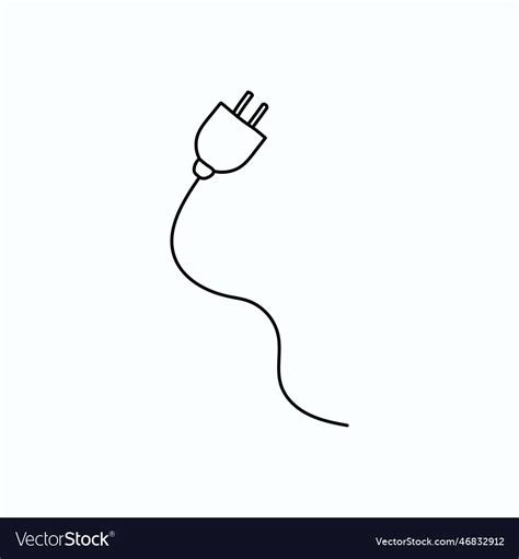 Hand drawn of electric plug Royalty Free Vector Image