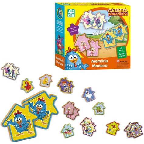 Jogo Da Memória Da Galinha Pintadinha - Jogo Da Memoria Galinha Pintadinha 24 Peças 0710 - Nig | Shopee Brasil