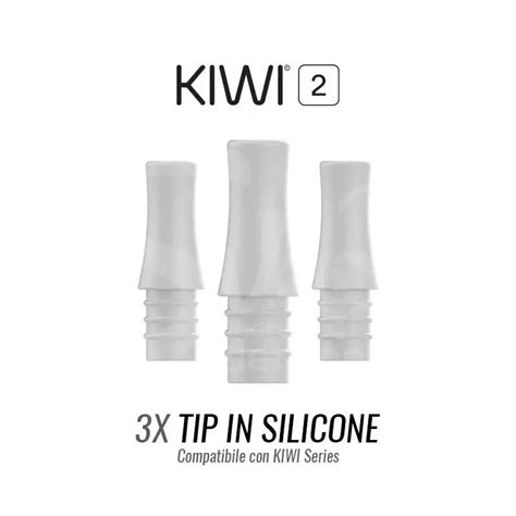 Kiwi Vapor Kiwi Drip Tip In Silicone 3 Pezzi