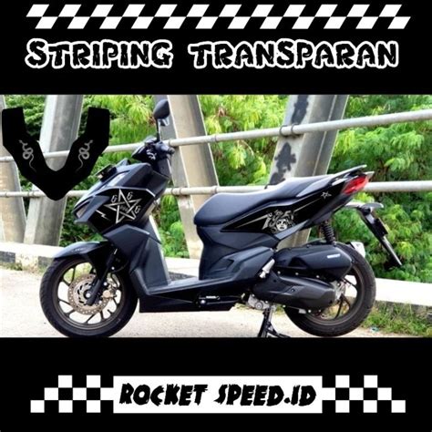 STIKER UV STRIPPING HONDA VARIO 160 COPY MEDUSA TRANSPARAN VIRAL KEREN