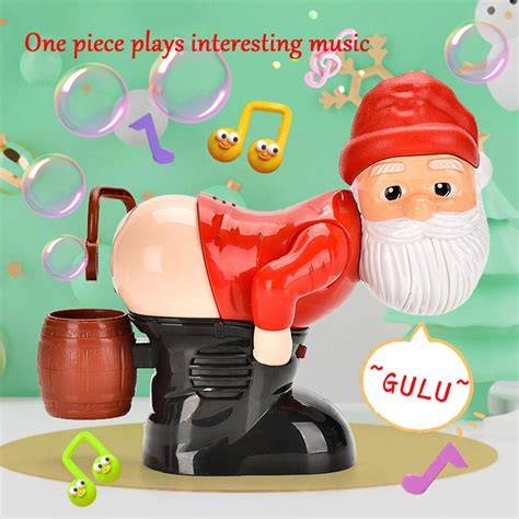 Bubble Machine Funny Santa Shape Bubble Blowing Machine Toy With Led