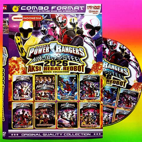 Kaset Dvd Film Kartun Anak Cowok Power Rangers Ninja Steel Volume