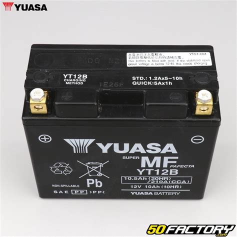 Batterie Yuasa Yt B Bs V Ah Acide Sans Entretien Mbk Evolis