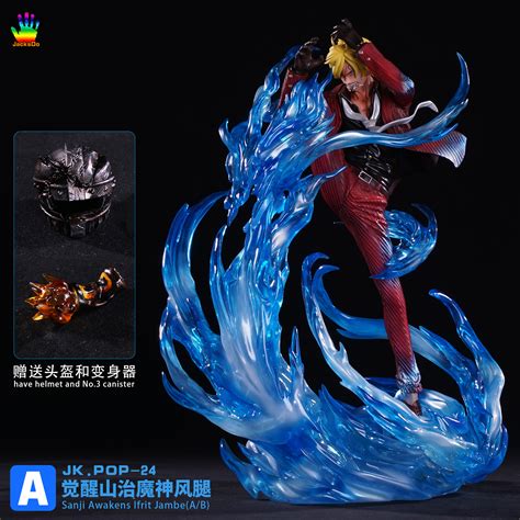 Statue en résine One Piece Jacks Do Sanji Awakens Ifrit Jambe Kaionation