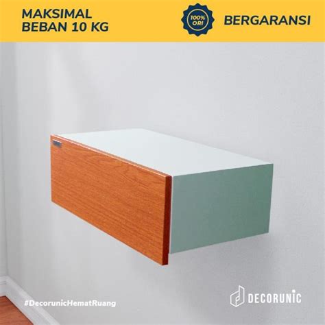 Jual New Rak Laci Minimalis Ambalan Laci Melayang Uk Cm Laci