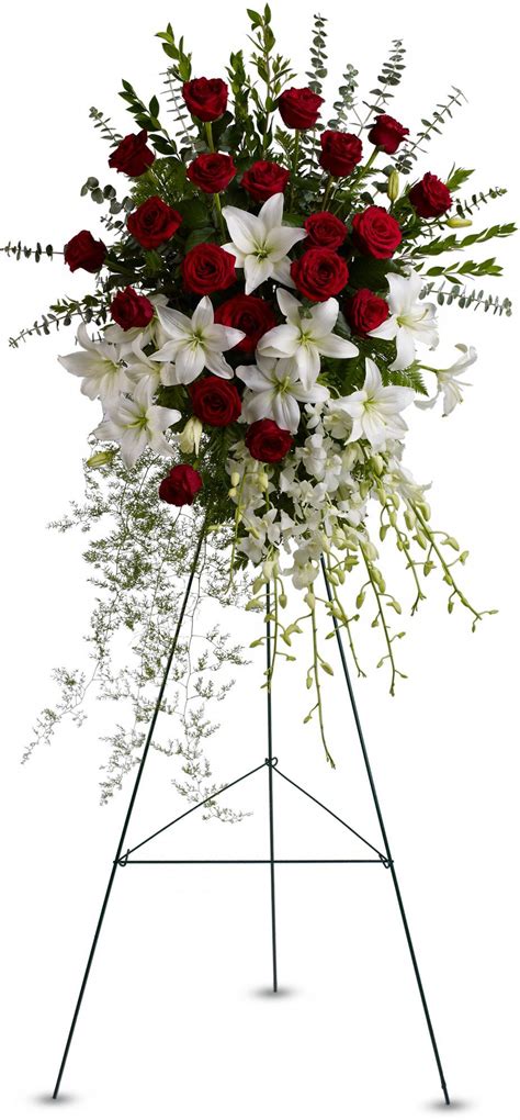 Lily And Rose Tribute Spray 185 Funeral Floral Arrangements Sympathy