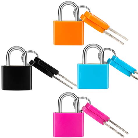 Pcs Suitcase Locks With Keys Multicolor Mini Keyed Padlock Febwind