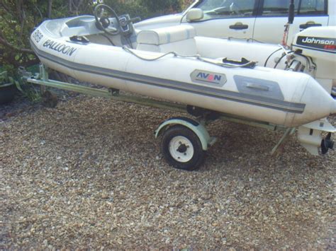 Avon 5 Man Rigid Inflatable Boat Rib Tender Johnson 15hp Outboard