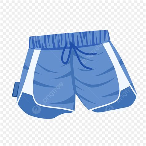 Ilustración Plana De Pantalones Cortos Deportivos Azules PNG dibujos