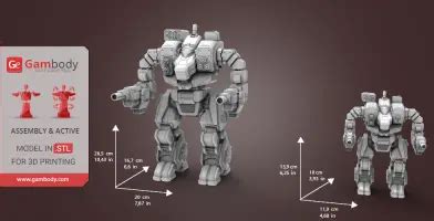 MWO Hellbringer STL Files For 3D Printing Gambody