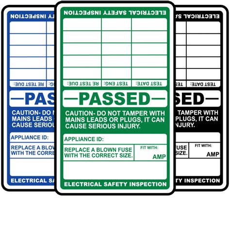 Cable Wrap Pat Test Labels For Portable Appliance Testing Pat Labels