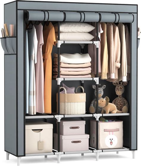 Udear Armoire De Rangement Garde Robe Pliable En Tissu Intiss Garde