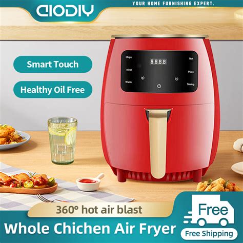 Aiodiy High Power Lcd Touch Screen Air Fryer Shopee Philippines