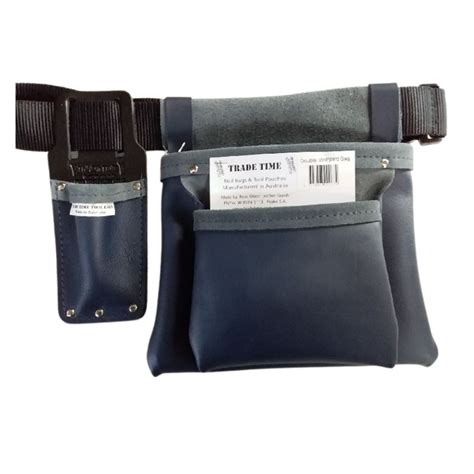 Leather Vineyard Tool Bag Double Blue Trade Time Tool Bags