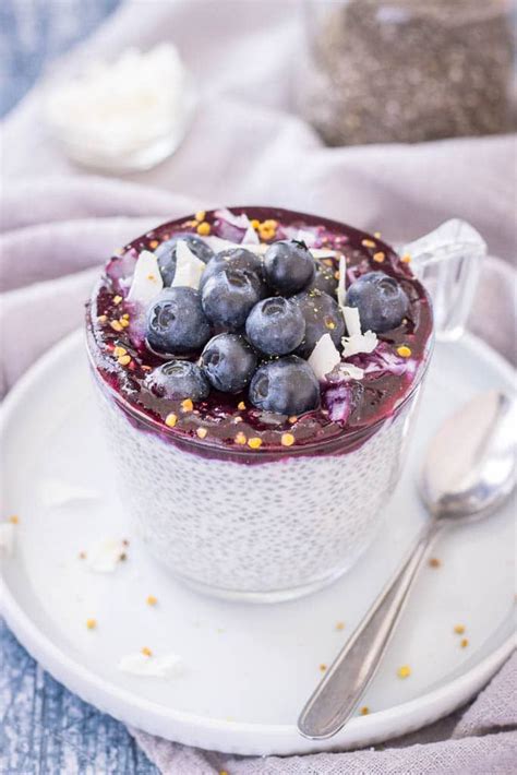 Blueberry Coconut Chia Pudding Natalie S Health Coconut Chia