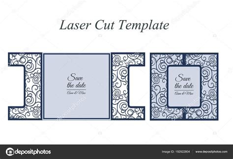 Paper Cut Out Card Laser Cut Pattern For Invitation Card For Wedding