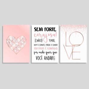 3 Quadros Decorativos Frases Motivacionais 21x30 Luven Bra Leroy Merlin