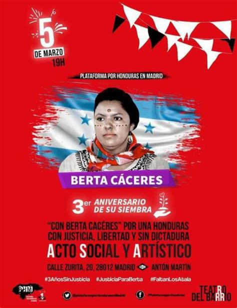 InfoGAIA Internacionalista Y Anticapitalista Recordando A Berta