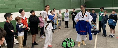 Exhibición de taekwondo Colegio Público La Vallina Luanco Asturias