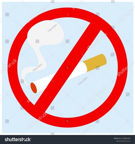 No Smoking Sign Red Circle Slash Stock Vector (Royalty Free) 2199981435 ...