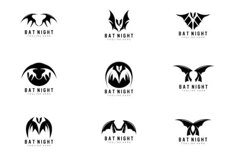 Premium Vector Bat Logo Night Flying Animal Icon Company