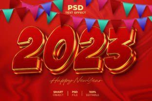 New Year D Editable Text Effect Graphic By Hello Muh Creative