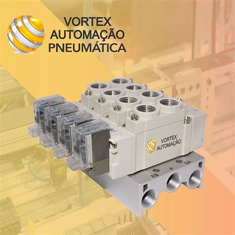 Bloco manifold para Valvula 5 2 vias SY5 1 8 8 Estações 220v