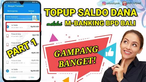 TOPUP SALDO DANA MELALUI M BANKING BPD BALI PART 1 YouTube