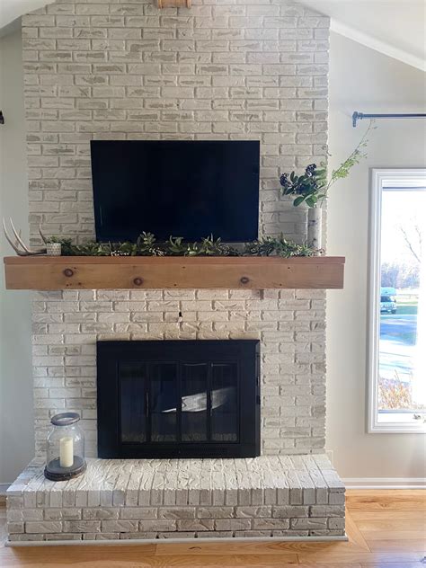 How To Mount A Tv Over A Brick Fireplace Amanda Katherine