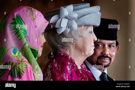 Sultan Hassanal Bolkiah Of Brunei R And His Wife Pengiran Anak Saleha