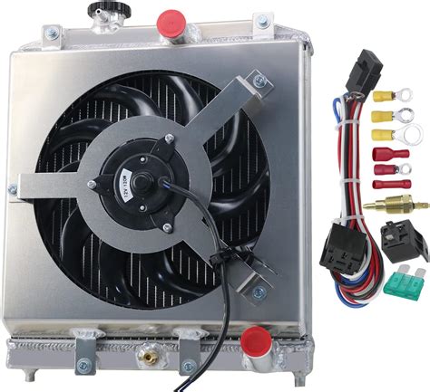 Ozcoolingparts Pro 2 Row Core All Aluminum Radiator 12“ Fan W Shroud Kit For 1992