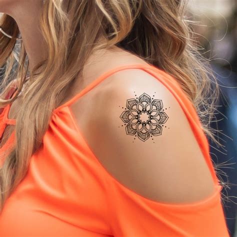 Simple Mandala Flower Tattoo