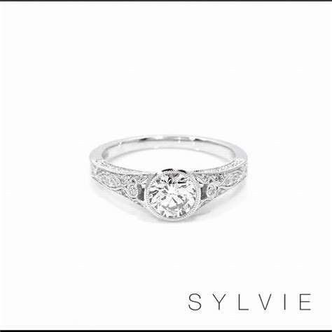 Barbara - Round Vintage Bezel Set Engagement Ring | Sylvie