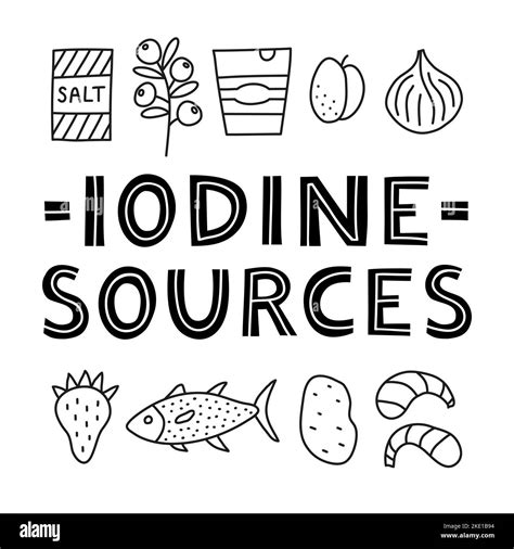 Iodine Foods Stock Vector Images Alamy