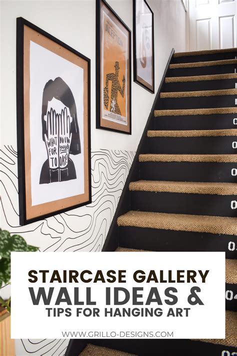 How To Hang Art For A Staircase Gallery Wall Idea Pinterest Graphic