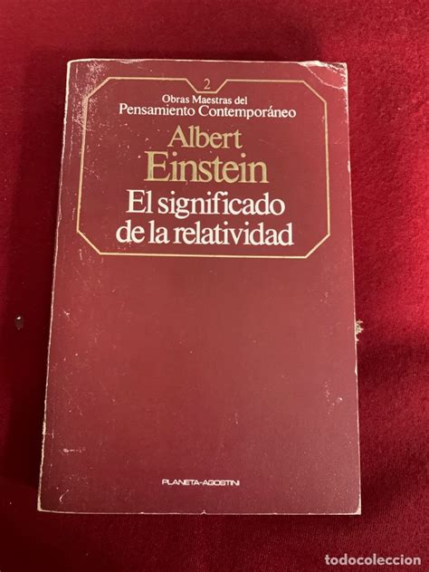 El Significado De La Relatividad Albert Einste Comprar Libros De