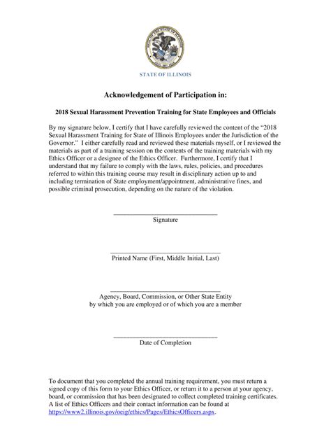 Fillable Online 2 Illinois State Of Illinois Model Sexual Harassment Prevention Training