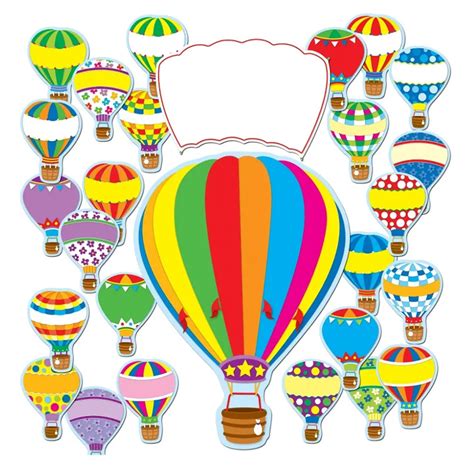 The Teachers Lounge® Hot Air Balloons Bulletin Board Set 38 Pieces