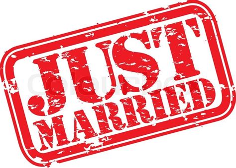 Grunge Just Married Rubber Stamp Stock Vector Colourbox