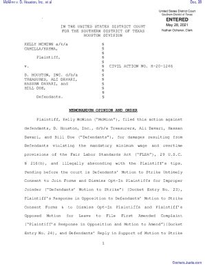 Fillable Online MEMORANDUM AND ORDER GRANTING Defendants 23 MOTION