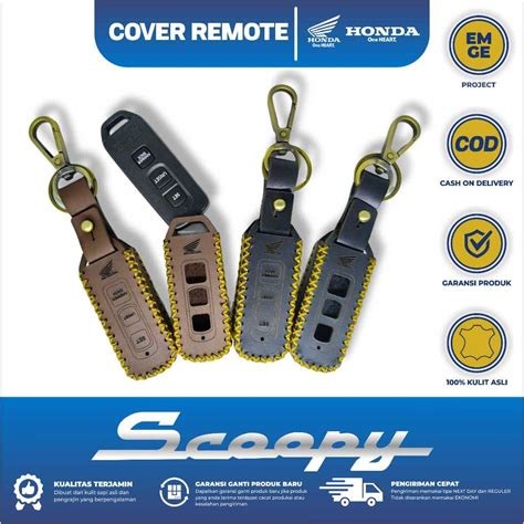 Jual Cover Sarung Remote Scoopy Tombol Keyless Smart Key Gantungan