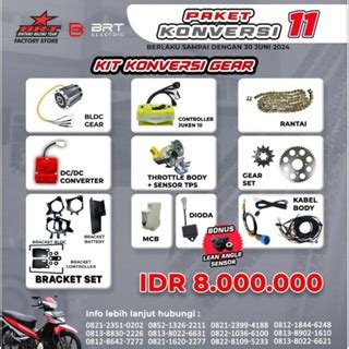 Jual Paket Konversi Motor Listrik Brt Supra Revo Jupiter Z Vario