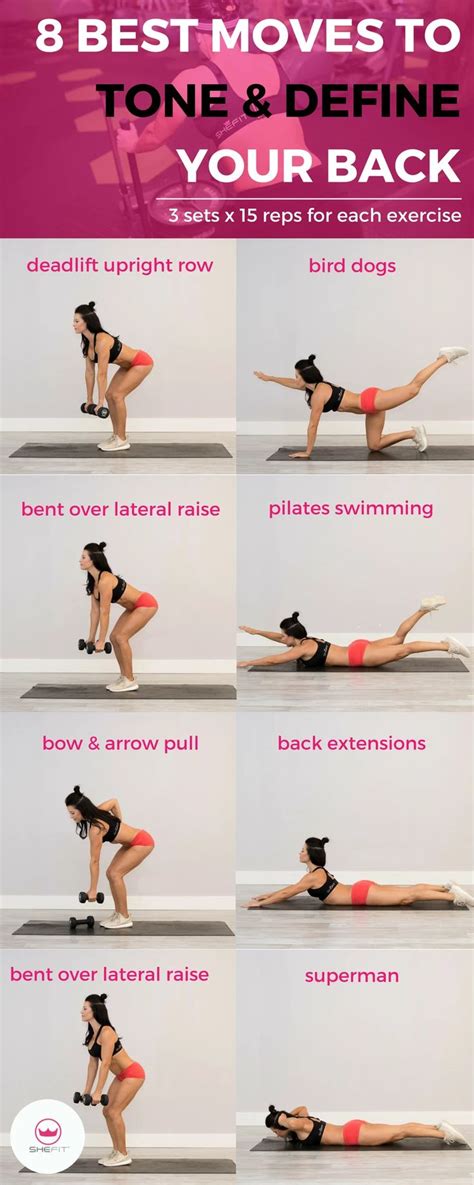 8 Awesome Exercises For Back Workouts At Home Back Workout At Home Back Exercises Lower Back